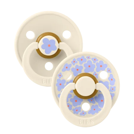 BiBS Πιπίλες Καουτσούκ 2τμχ Studio Colour Jasmine Ivory Mix 0+m